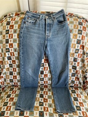 Levi's Light Blue High-Rise Straight Jeans